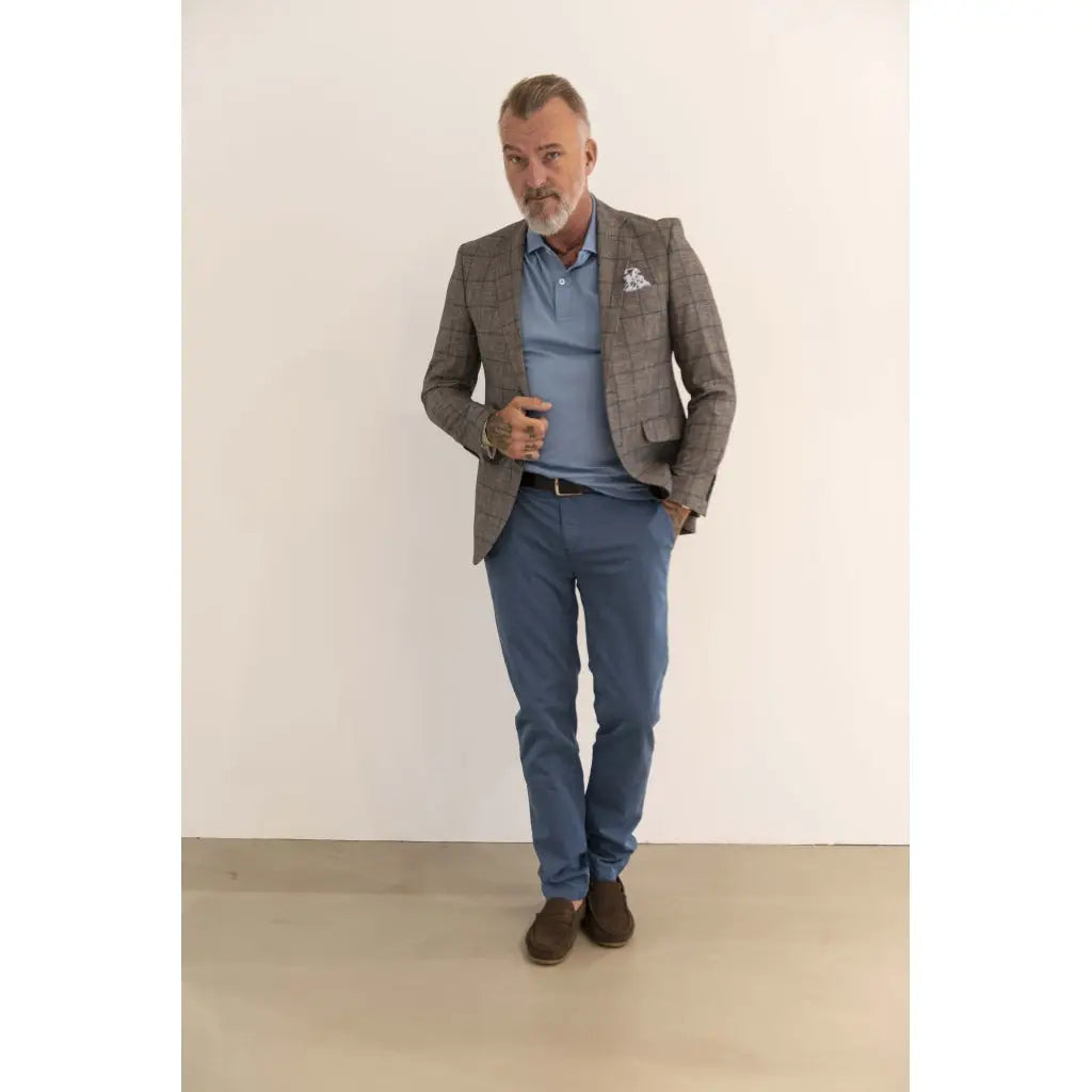 Faire,2Blind2C, 2Blind2C Turquoise Short Sleeve Polo With Contrast Performance Back Detail, Blue, Medium-42-TagMLarge-44-TagLExtra Large-46-TagXL