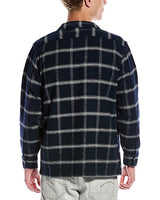 Slate & Stone Blue/White Heavy Flannel Shirt Jacket