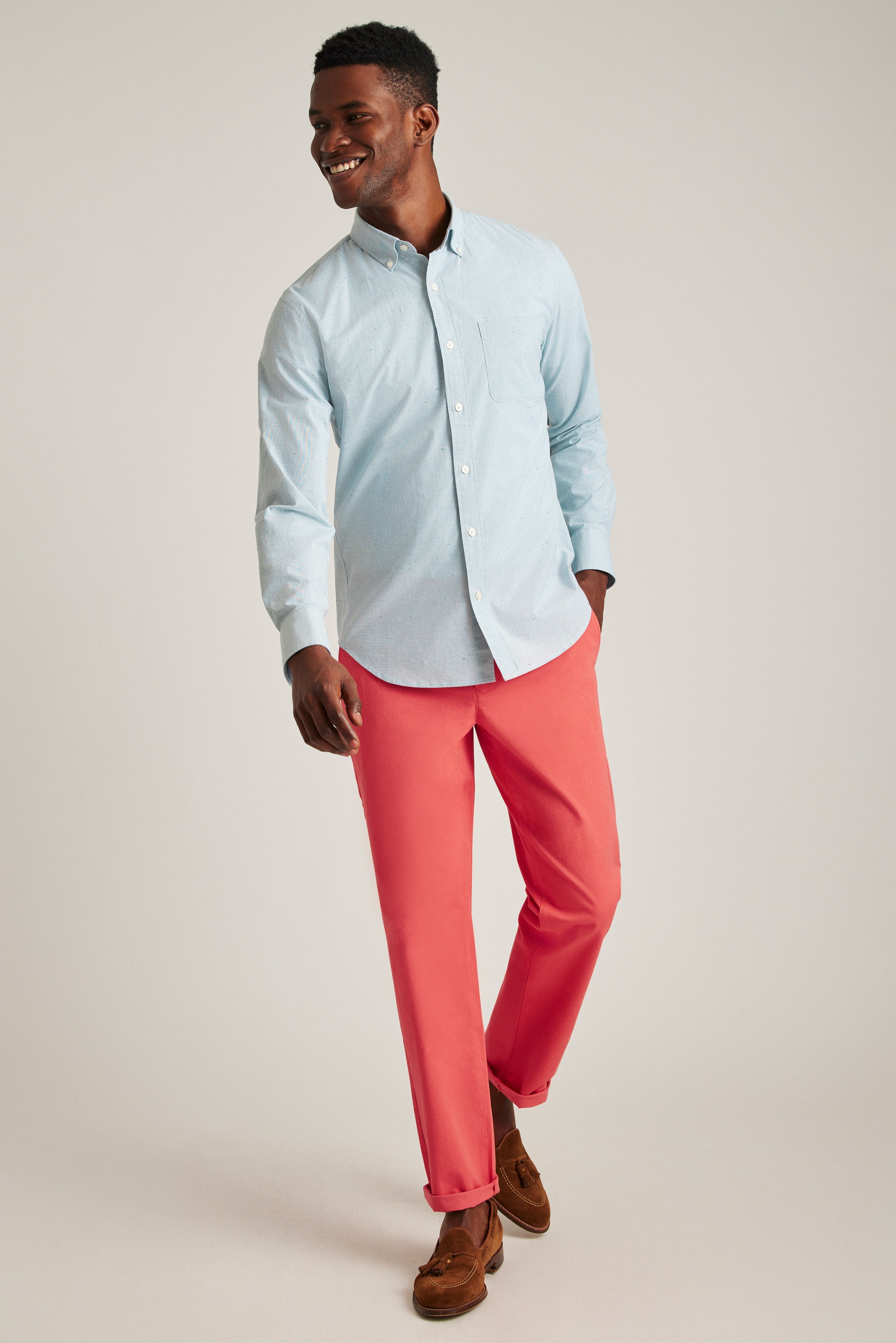 Wholesale ,Selected Homme, Bonobos Blue Texture Stretch Long Sleeve Shirt, , 