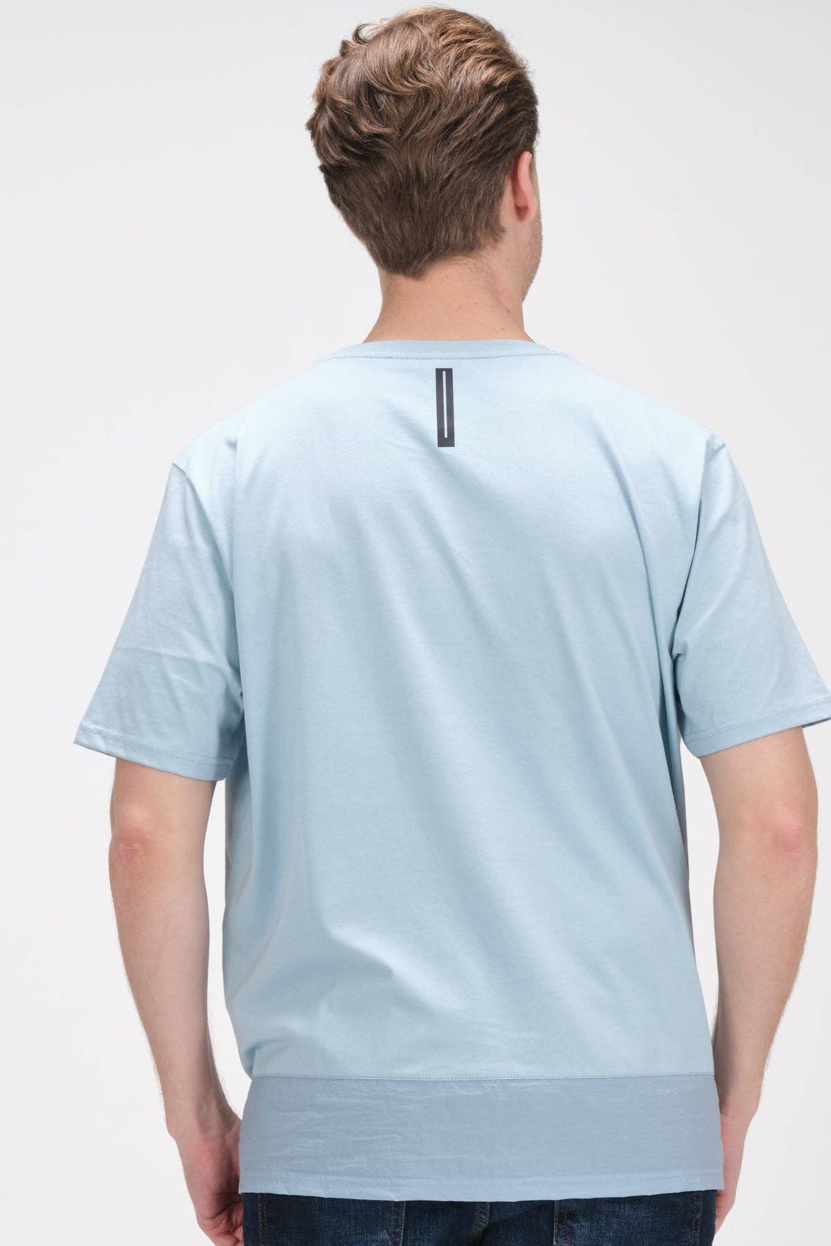 Faire,Ron Tomson, Ron Tomson Light Blue Conversational Tee, Blue, Large-48-TagL