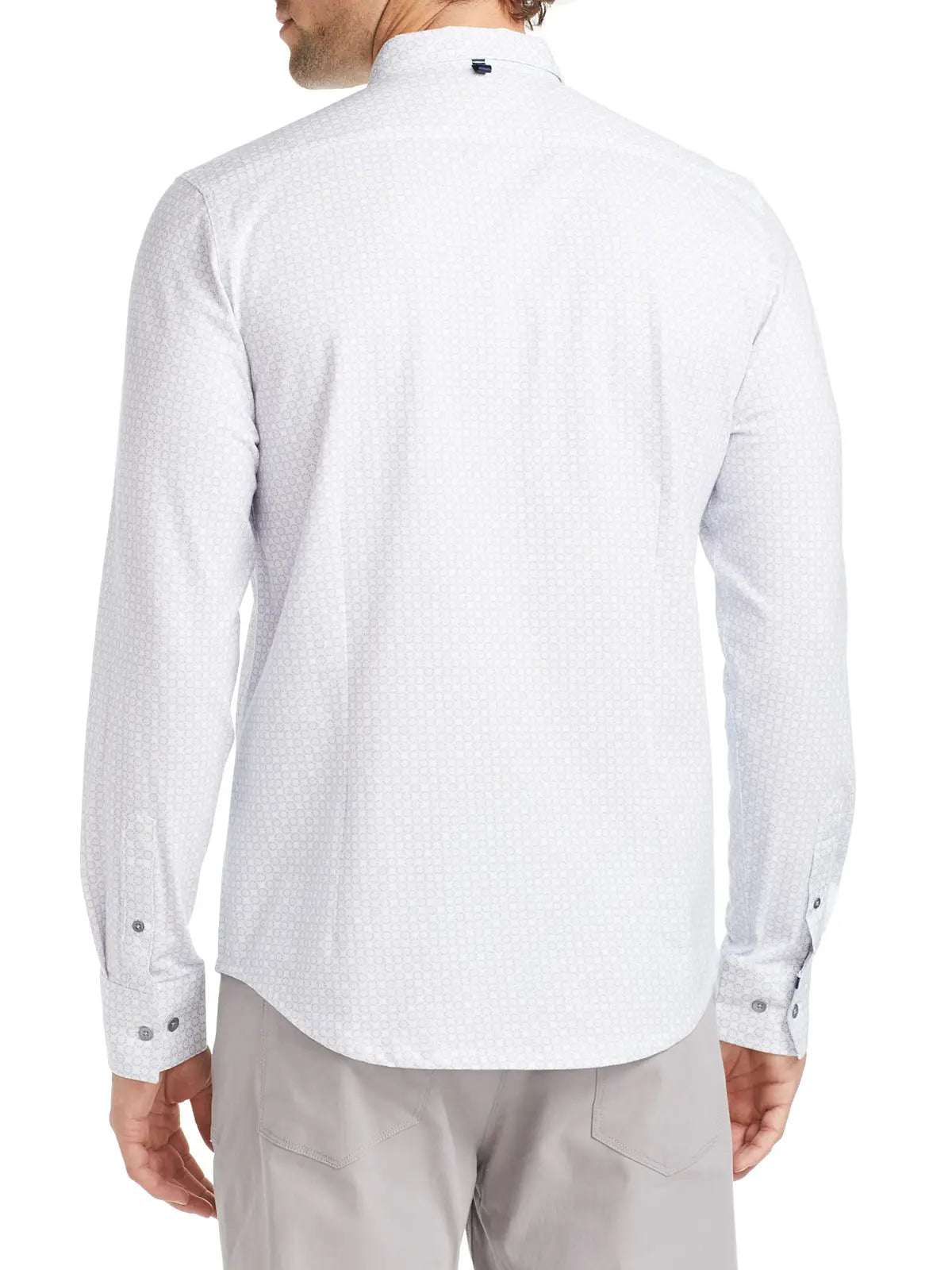 W.R.K., W.R.K Reworked Grey Floral Print Long Sleeve Shirt, White, Medium-42-TagM