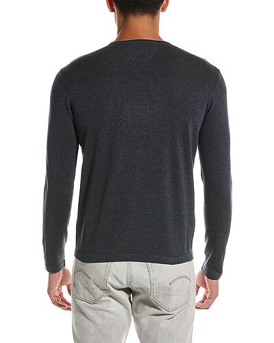 Raffi Charcoal Vanise Yoke Crewneck Sweater