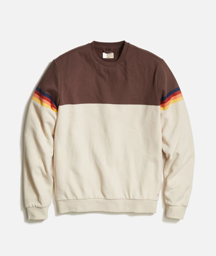 Wholesale,Marine Layer, Marine Layer Brown/Cream Colorblock Sweater, Brown, Medium-44-TagM