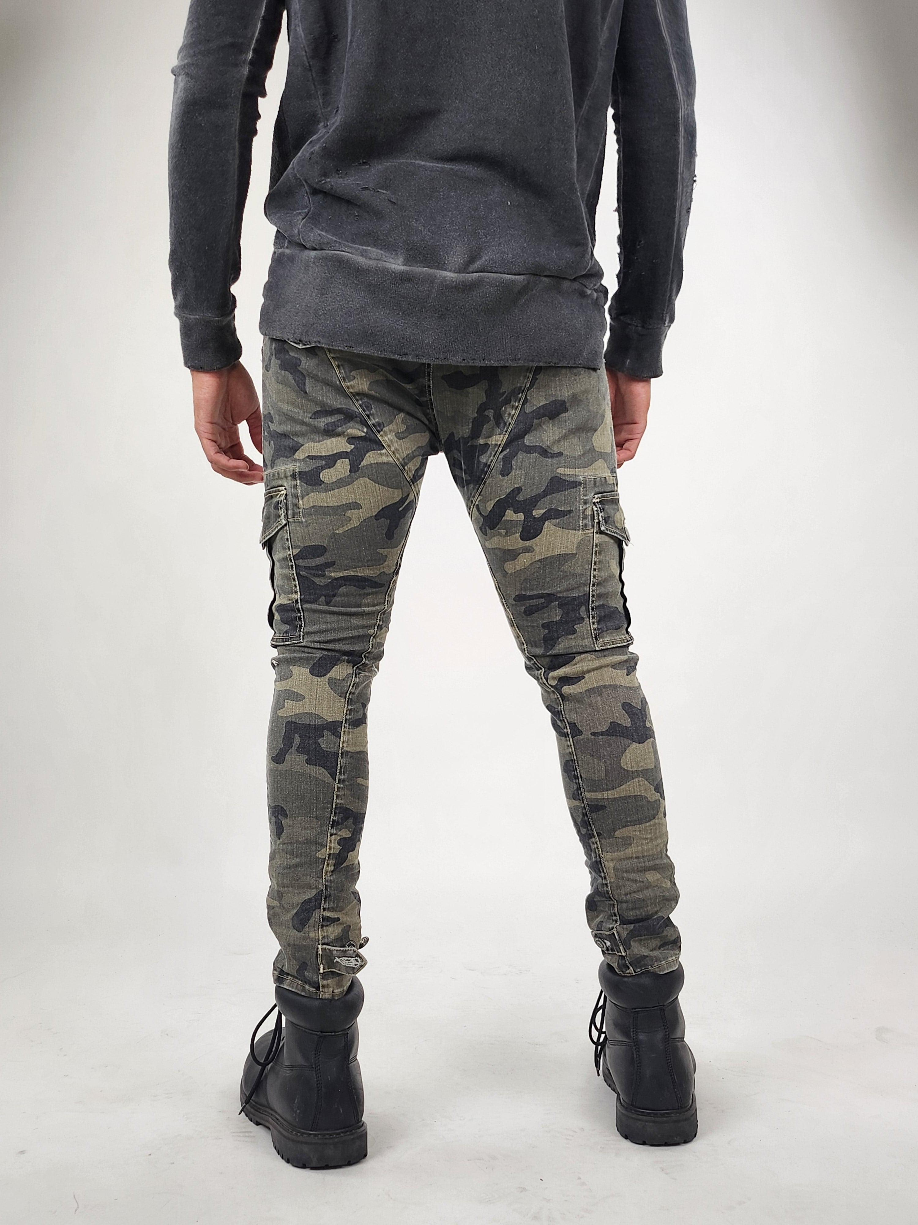 Wholesale,Reesedeluca, Reese De Luca Army Camo Print Pants, Green, 32W-27L-TagM