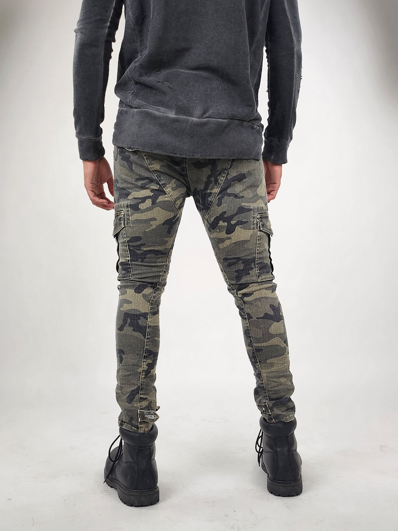 Reese De Luca Army Camo Print Pants