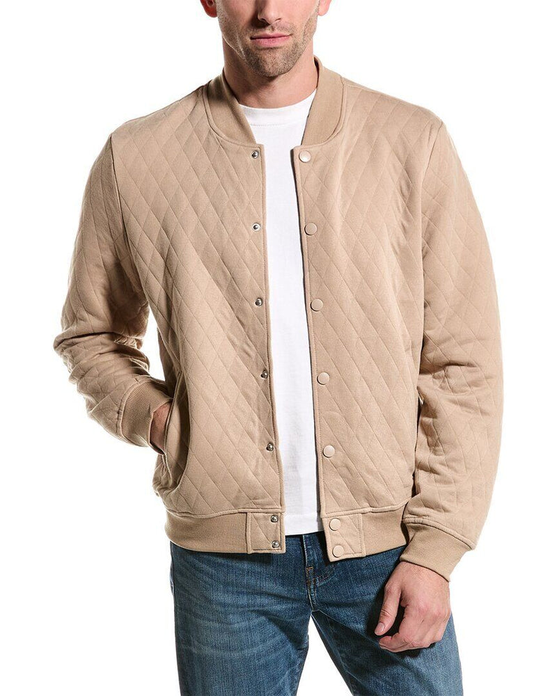 Sovereign Code Tan Diamond Quilted Yale Cardigan