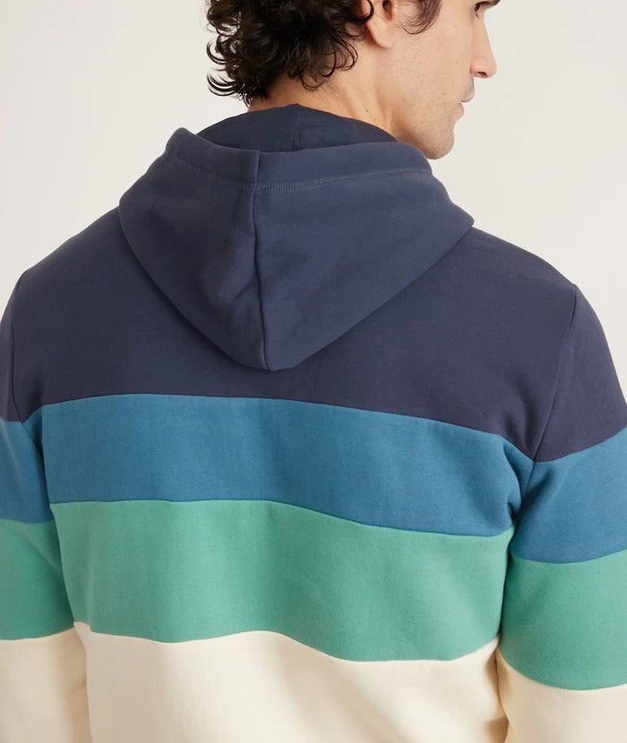 Wholesale,Marine Layer, Marine Layer Indigo Colorblock Hoodie, Blue, Large-48-TagL