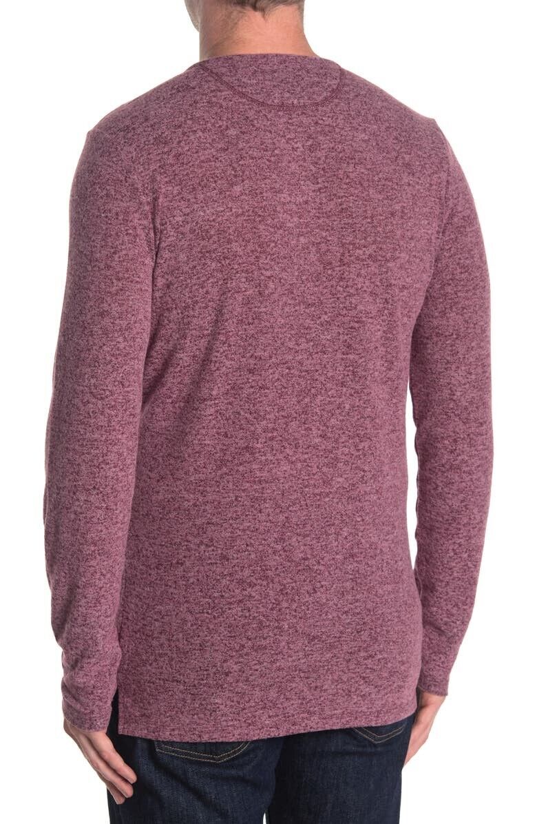 Civil Society Hthr Burgundy Brushed Henley