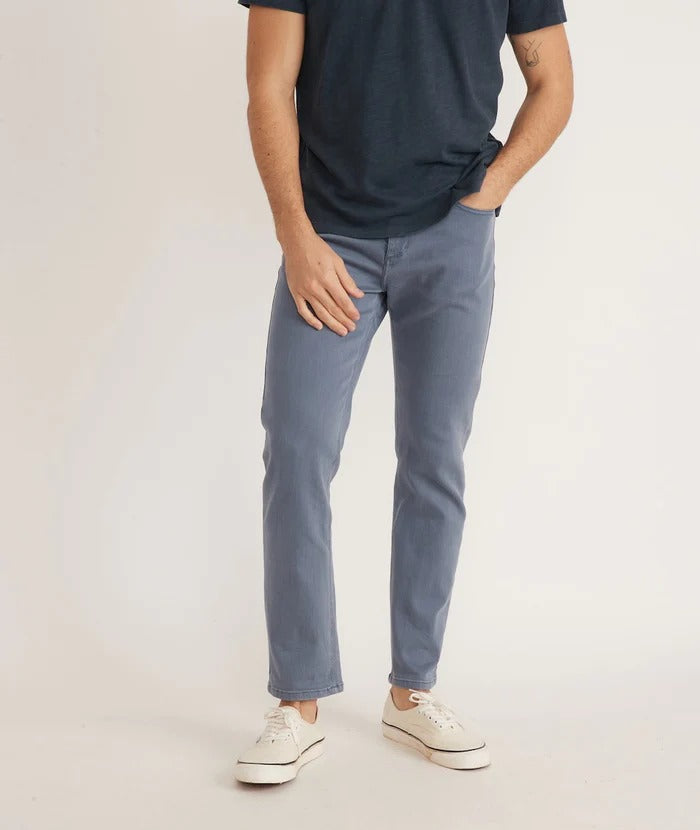 Wholesale,Marine Layer, Marine Layer Blue Garment Dye 5 Pocket Twill Pant, Blue, 36W-32L-Tag36