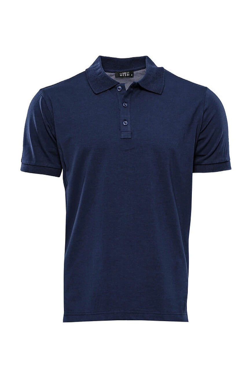 Wholesale,Wessi, Wessi Navy Blue Short Sleeve  Polo, Blue, Medium-42-TagLLarge-44-TagLMedium-42-TagMMedium-40-TagS