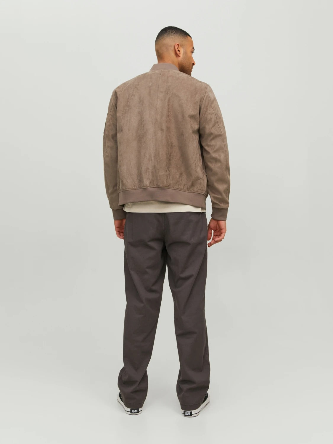 Wholesale,Jack & Jones, Jack & Jones Light Brown Faux Suede Bomber Jacket, Brown, Extra Large-46-TagXL