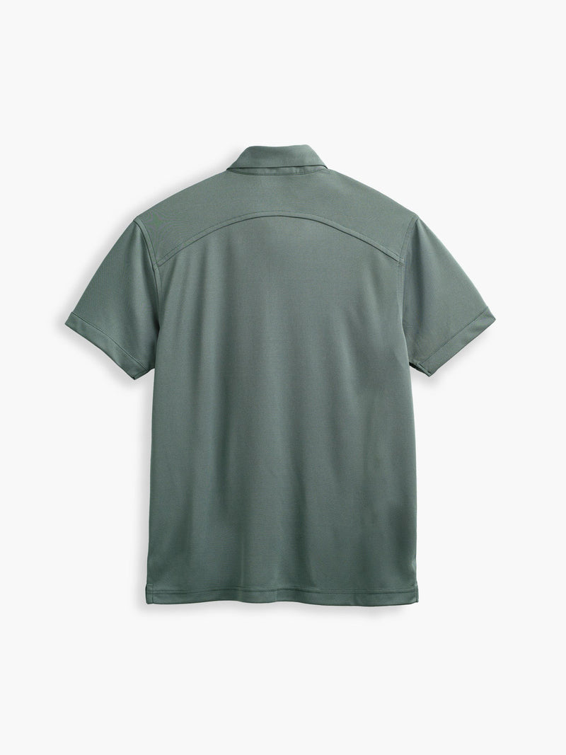 Ministry of Supply Olive Green Short Sleeve Polo