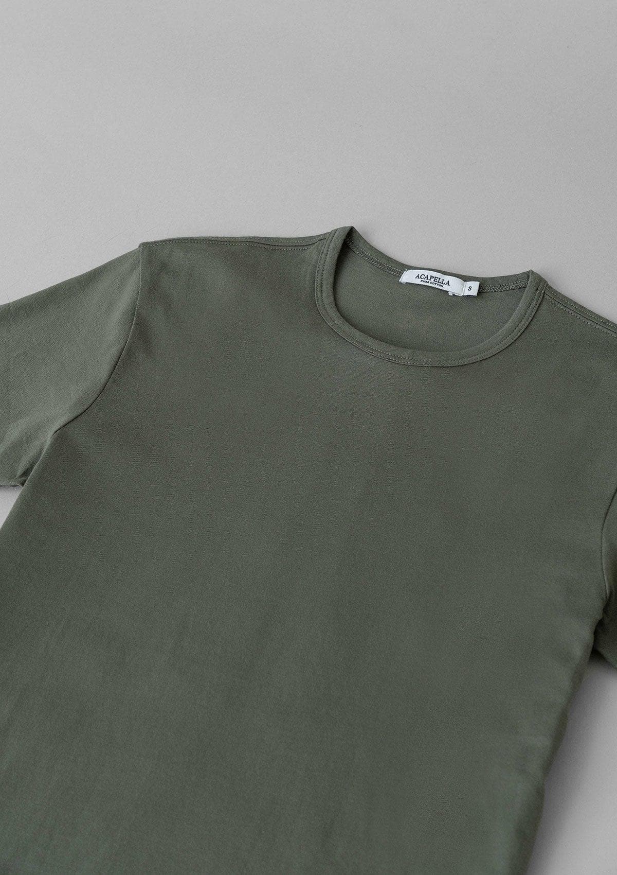 Brand Partner,Acapella, Acapella Olive Pima Cotton Tee, Green, Medium-40-TagMLarge-43-TagLExtra Large-46-TagXL