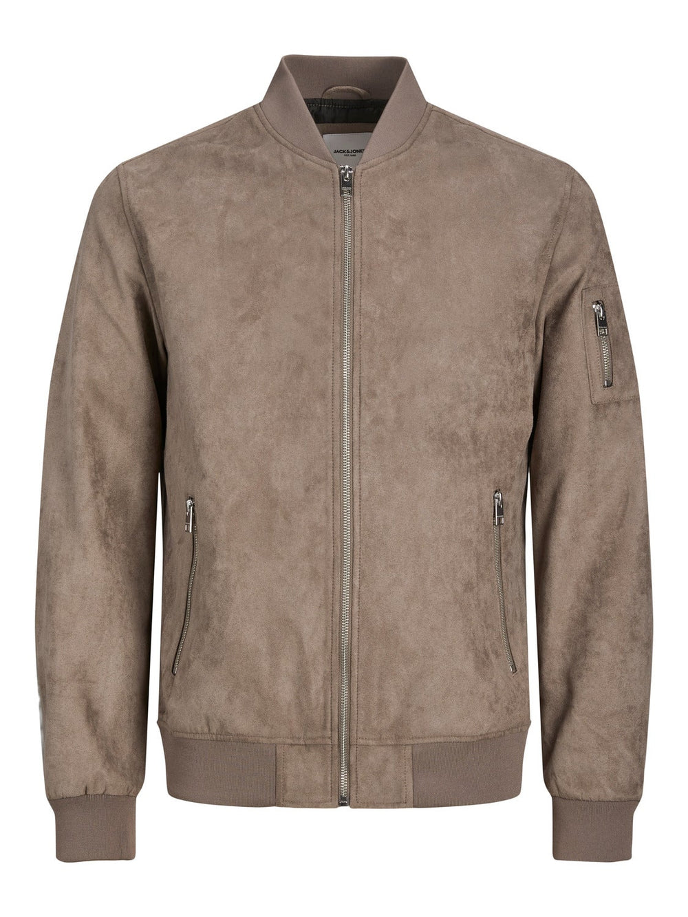 Jack Jones Light Brown Faux Suede Bomber Jacket Taelor.Style