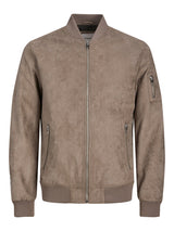 Jack & Jones Light Brown Faux Suede Bomber Jacket