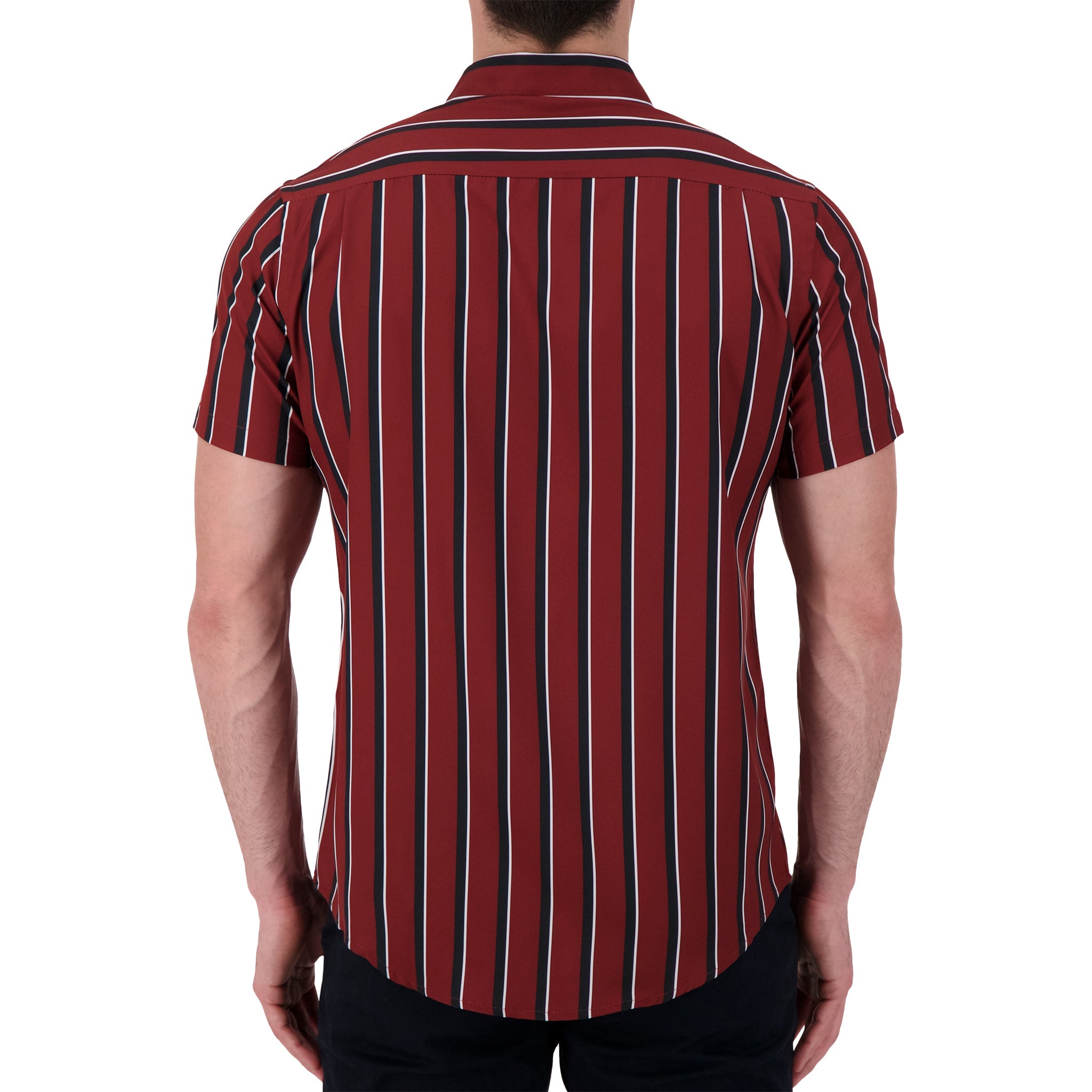 Brand Partner,International Report, International Report Red Striped Shirt, Red, Medium-43-TagMSmall-41-TagS