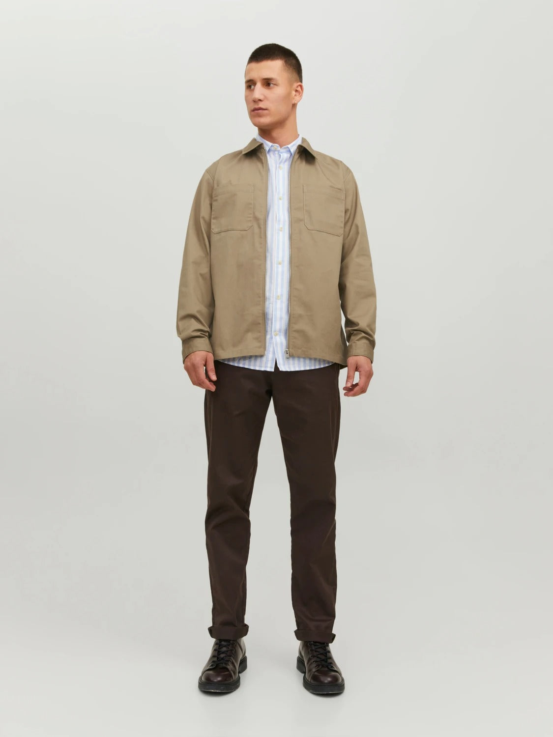 Wholesale,Jack & Jones, Jack & Jones Tan Full Zip Jacket, Tan, Medium-45-TagL