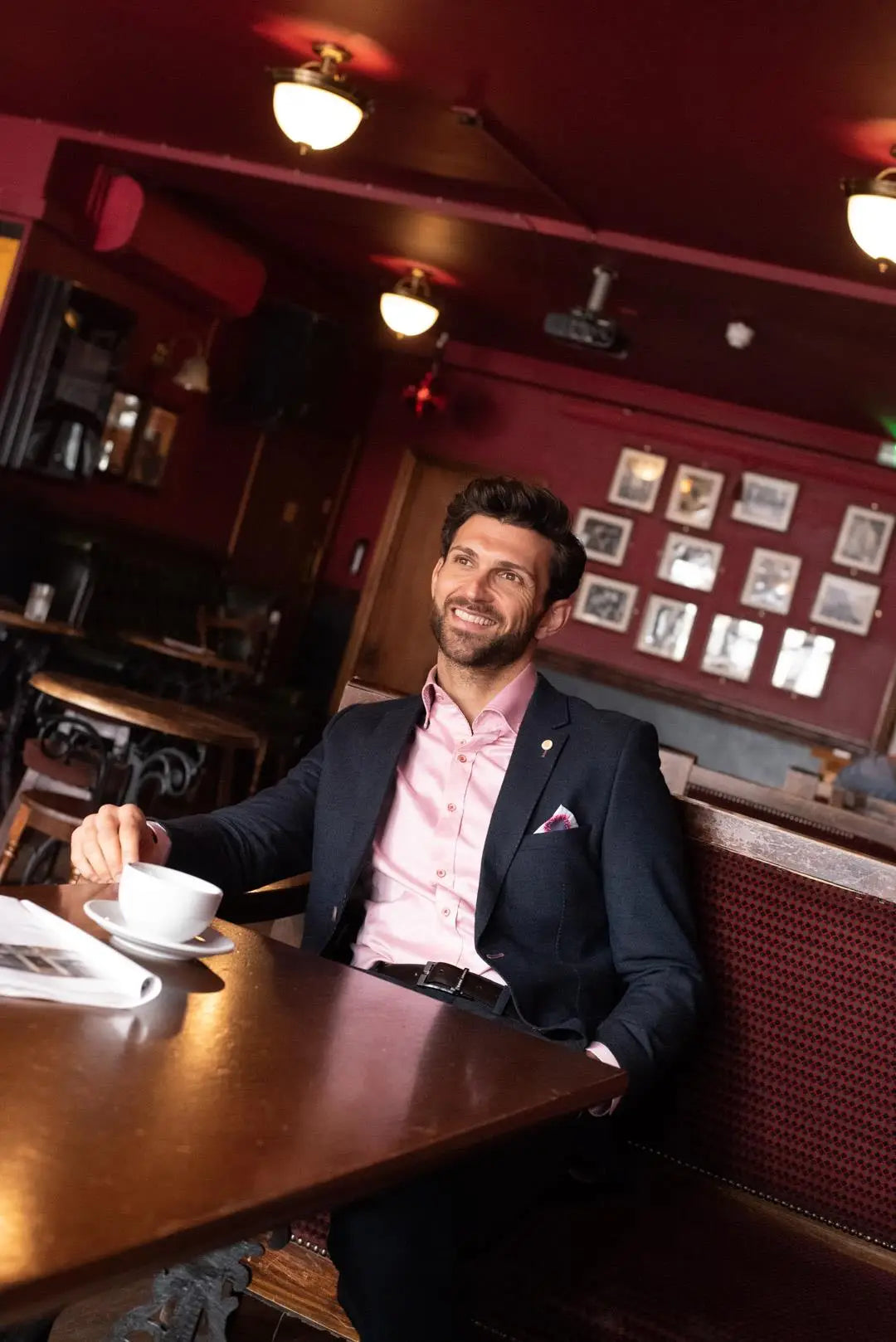 Faire,Guide London, Guide London Pink Satin Long Sleeve Button Up Shirt, Pink, Large-47-TagXL