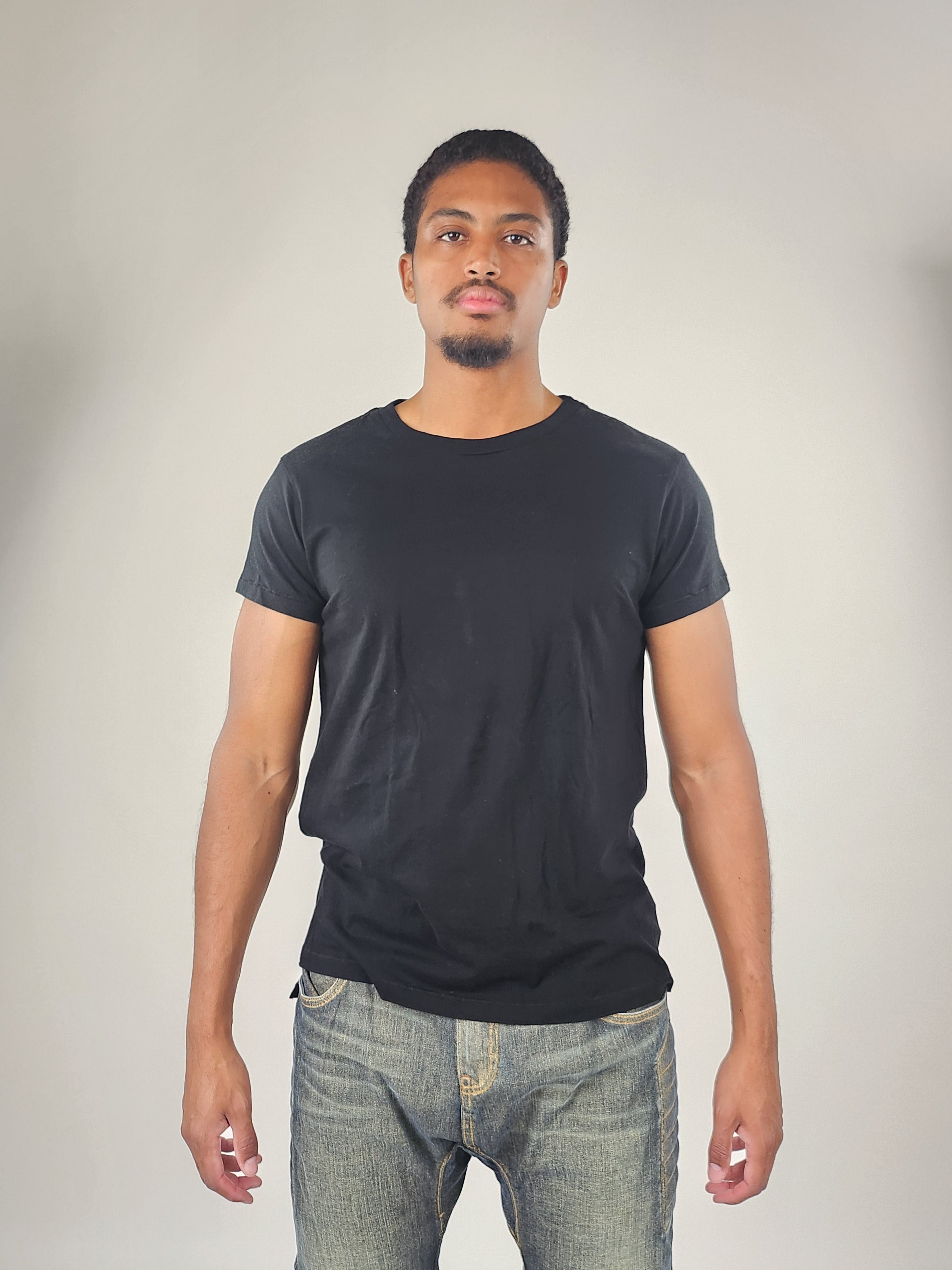 Wholesale,Reesedeluca, Reese De Luca Black Short Sleeve T-Shirt, Black, Small-39-TagM