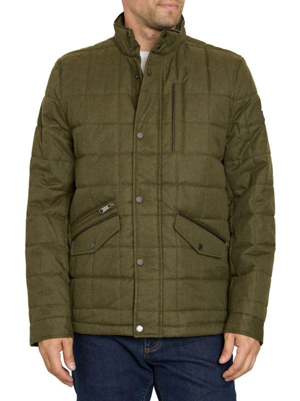 Other,Sam Edelman, Sam Edelman Olive Box Quilt Mockneck Jacket, Green, Medium-48-TagM