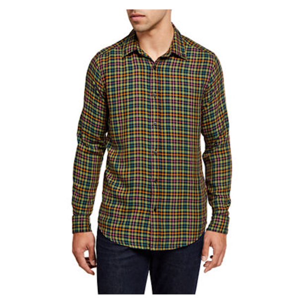 Bobbi + Bricka,Scotch & Soda, Scotch & Soda Green Plaid Button Up Shirt, Green, Small-39-TagS