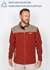 Wise River Rust/Tan Full Zip Fleece Jacket