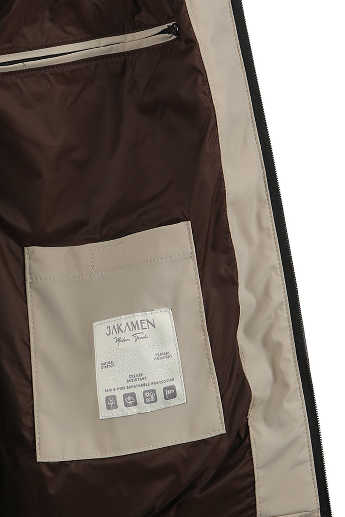 Wholesale,Jakamen, Jakamen Khaki Full Zip Wind Jacket, Tan, Medium-44-Tag50