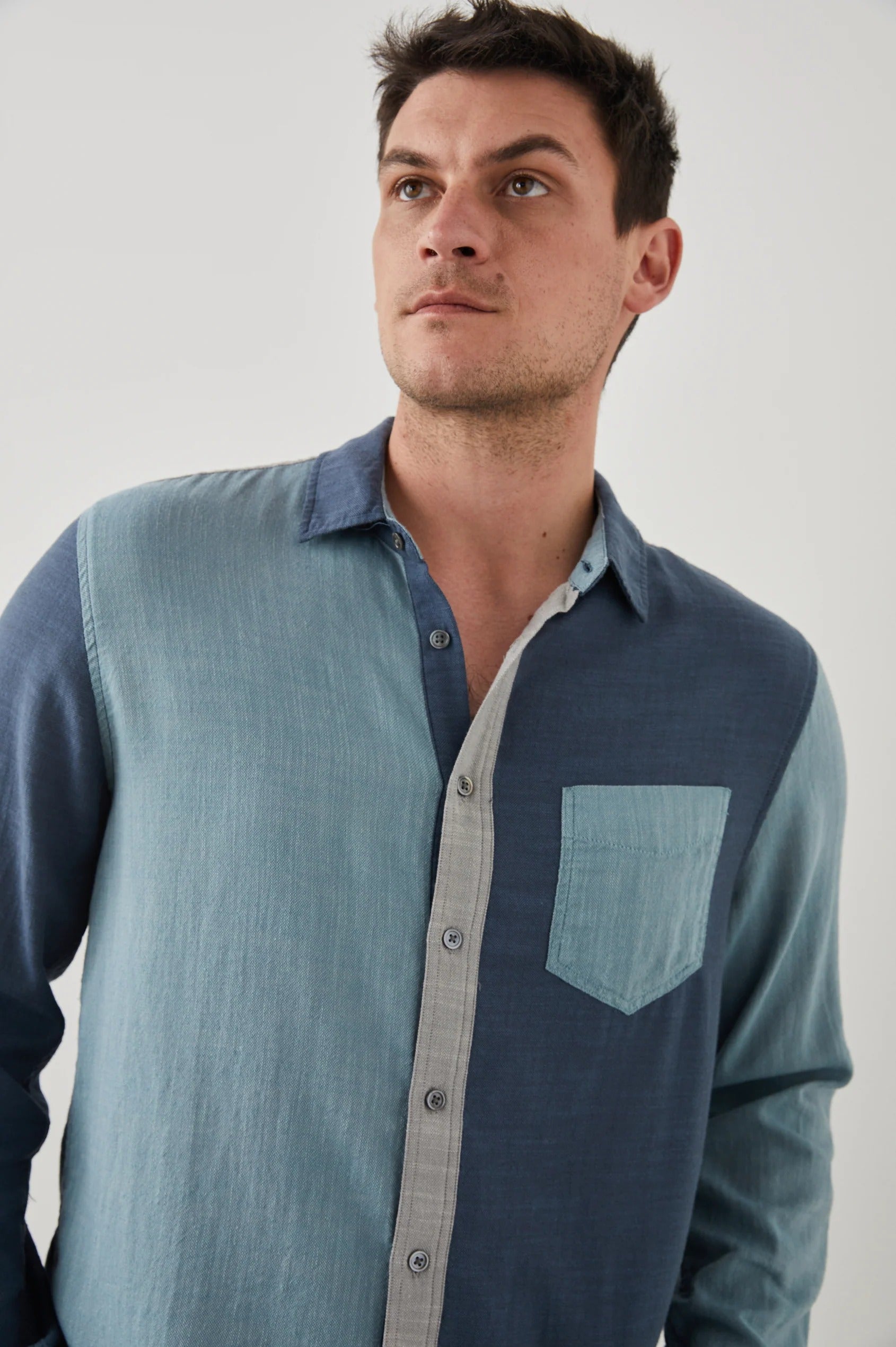 Wholesale,Rails, Rails Aqua/Teal Multi Long Sleeve Button Up Shirt, Blue, Medium-43-TagM