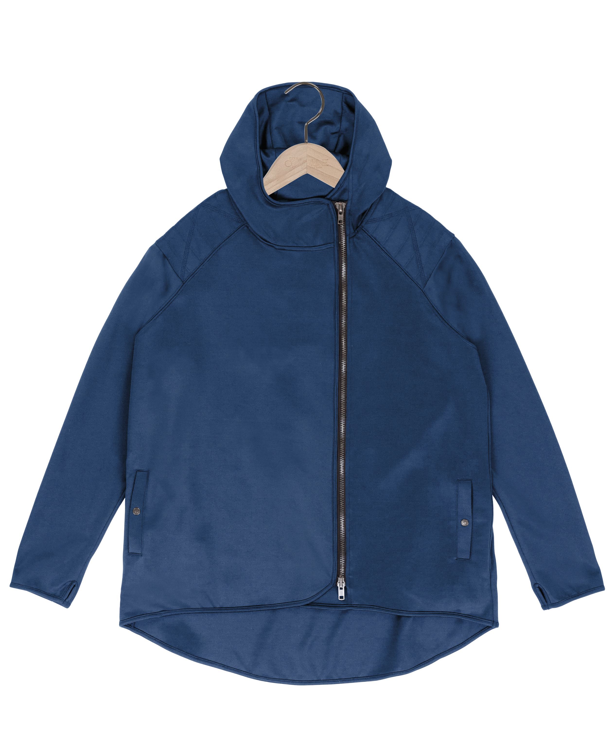Wholesale,Reesedeluca, Reese De Luca Navy Hooded Motorcycle Scuba Jacket, Blue, Extra Large-50-TagL