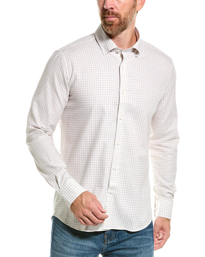 Scott Barber White/Grey Check Woven Shirt