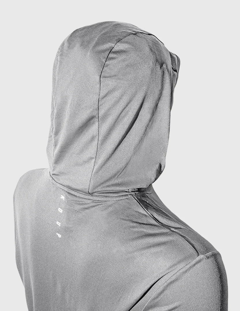 Brand Partner,Koup, Koup Light Gray Performance Base Layer Long Sleeve Hoodie, , 