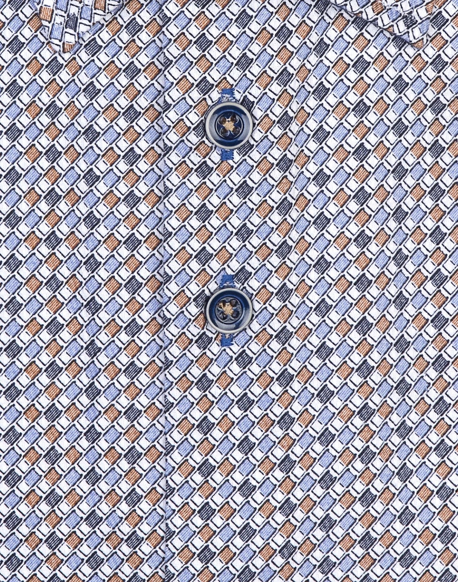 Brand Partner,R2 Amsterdam, R2 Amsterdam Blue Suitcase Print Cotton Long Sleeve Button Up Shirt, Blue, Extra Large-50-Tag44