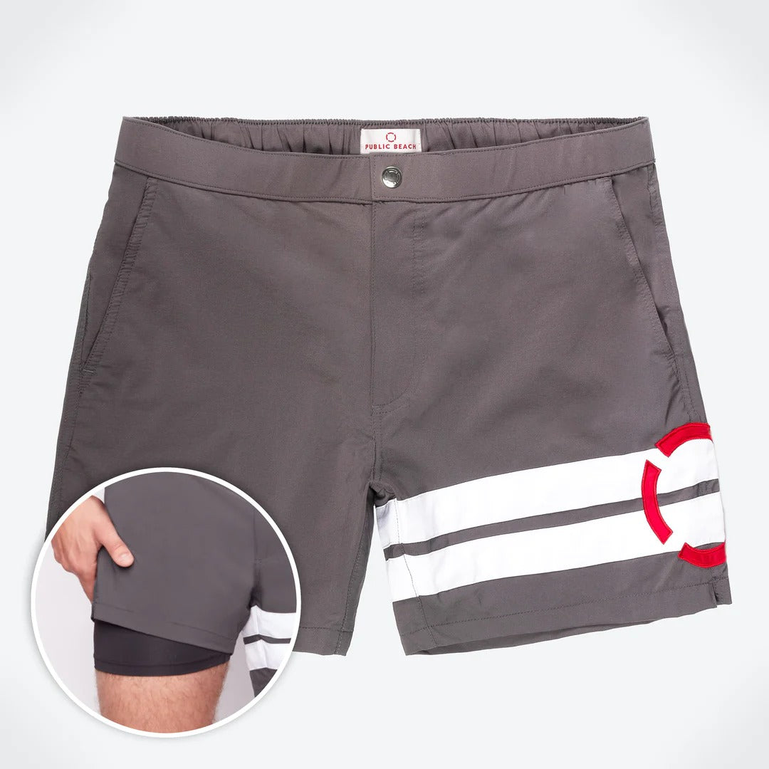Wholesale,Public Beach, Public Beach Grey Performance Stripe 6