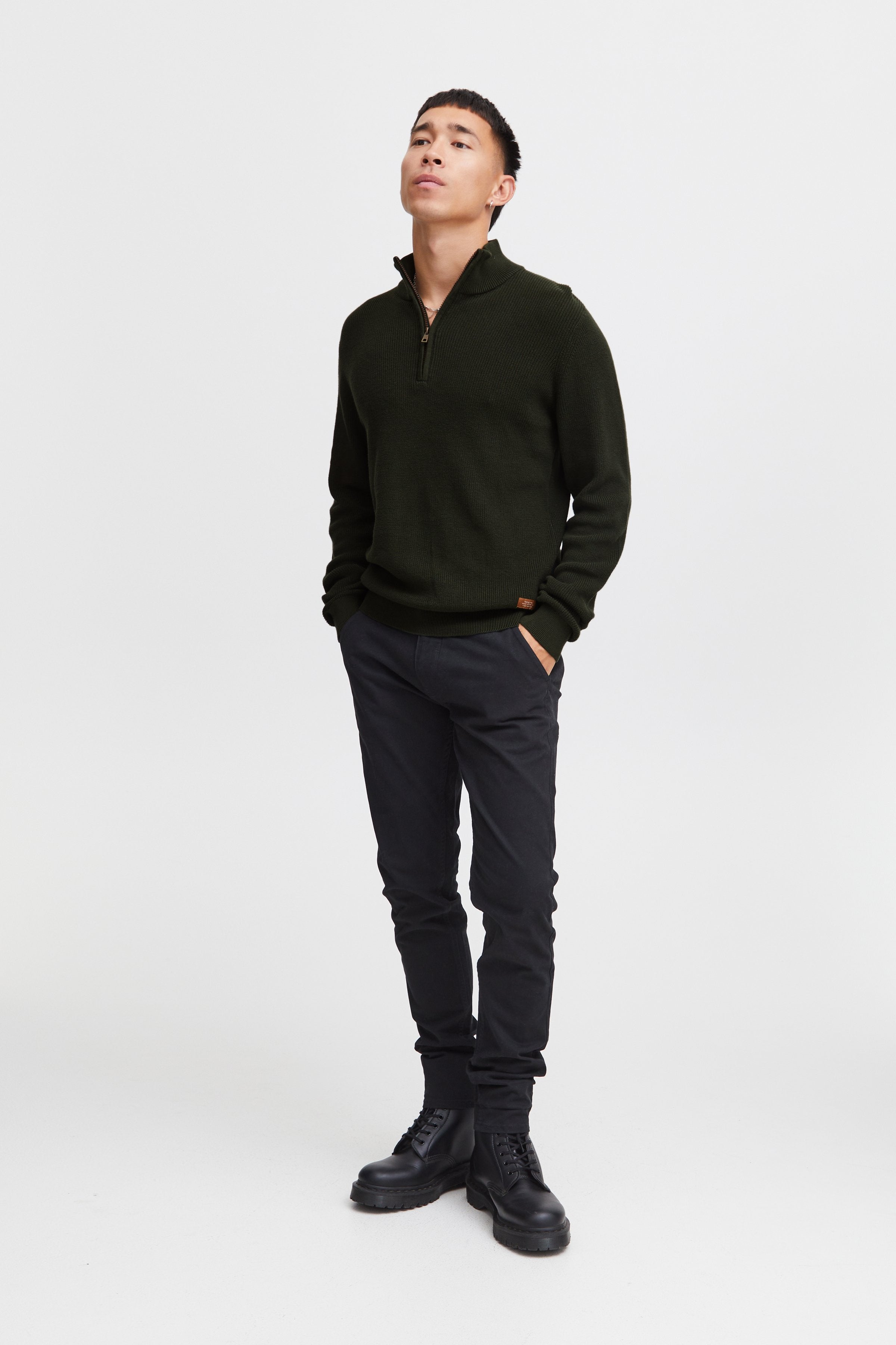 Other,Blend, Blend Dark Green Codford Half Zip Pullover, Green, Small-40-TagM