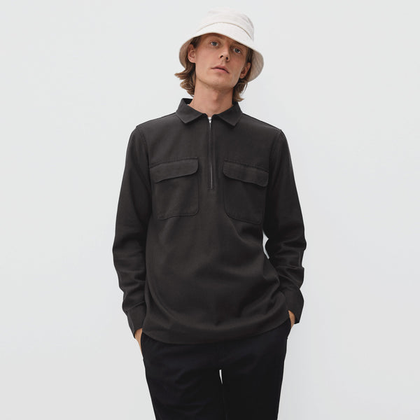 Everlane Black Quarter Zip Shirt