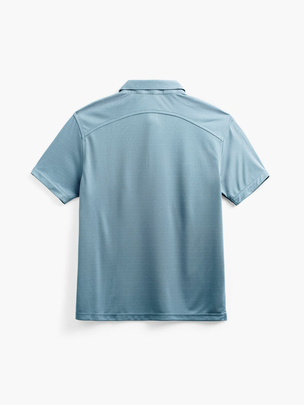 Ministry of Supply Grey Blue Short Sleeve Polo