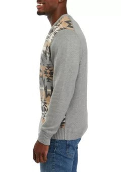 Other,Weatherproof, Weatherproof Vintage Grey Southwest Sweater, Grey, Large-45-TagL