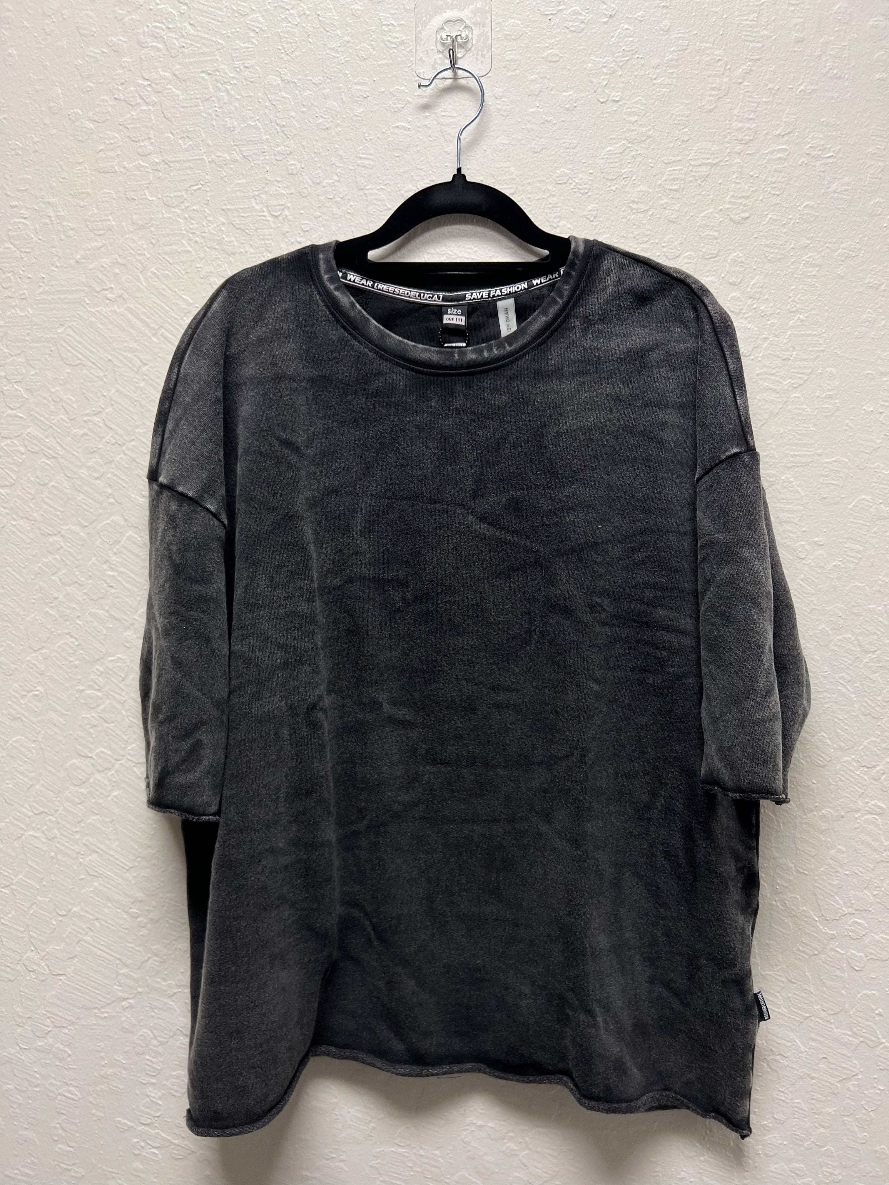 Wholesale,Reesedeluca, Reese De Luca Charcoal Tie Die Short Sleeve Sweatshirt, Grey, Extra Extra Large-54-TagXL