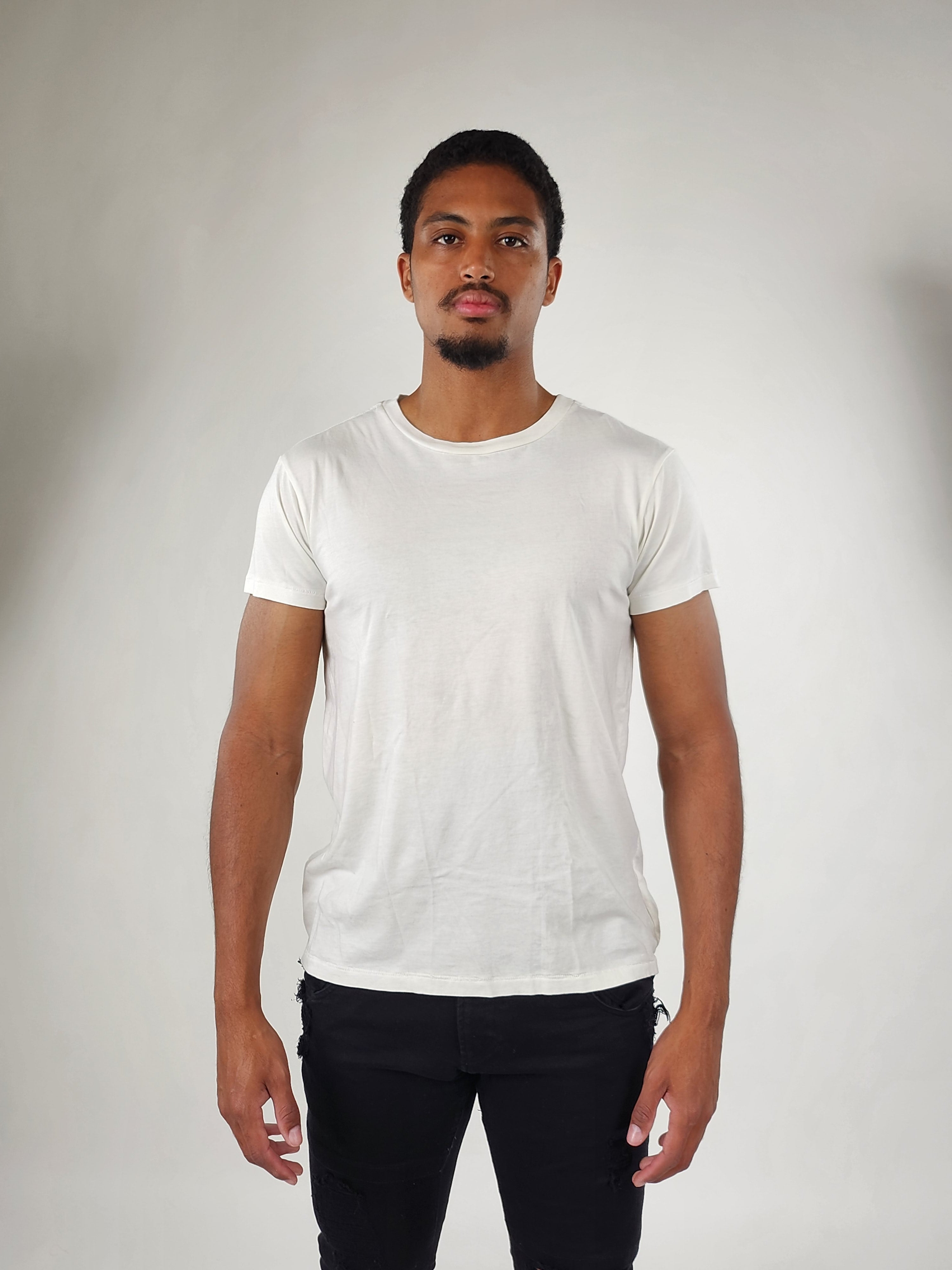 Wholesale,Reesedeluca, Reese De Luca White Short Sleeve T-Shirt, White, Extra Small-37-TagS