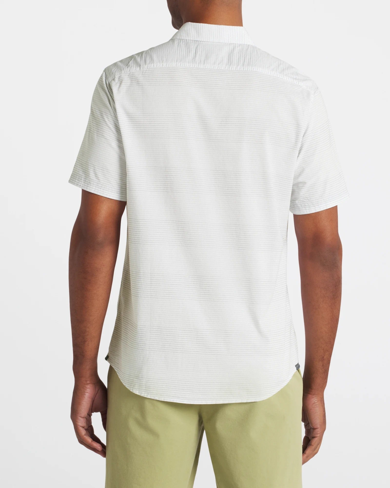 Wholesale,Flag & Anthem, Flag & Anthem White Monroe Dobby Stripe Short Sleeve Woven Shirt, White, Large-47-TagLExtra Large-50-TagXL