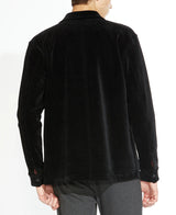 Civil Society Black Corduroy Velour Shirt Jacket