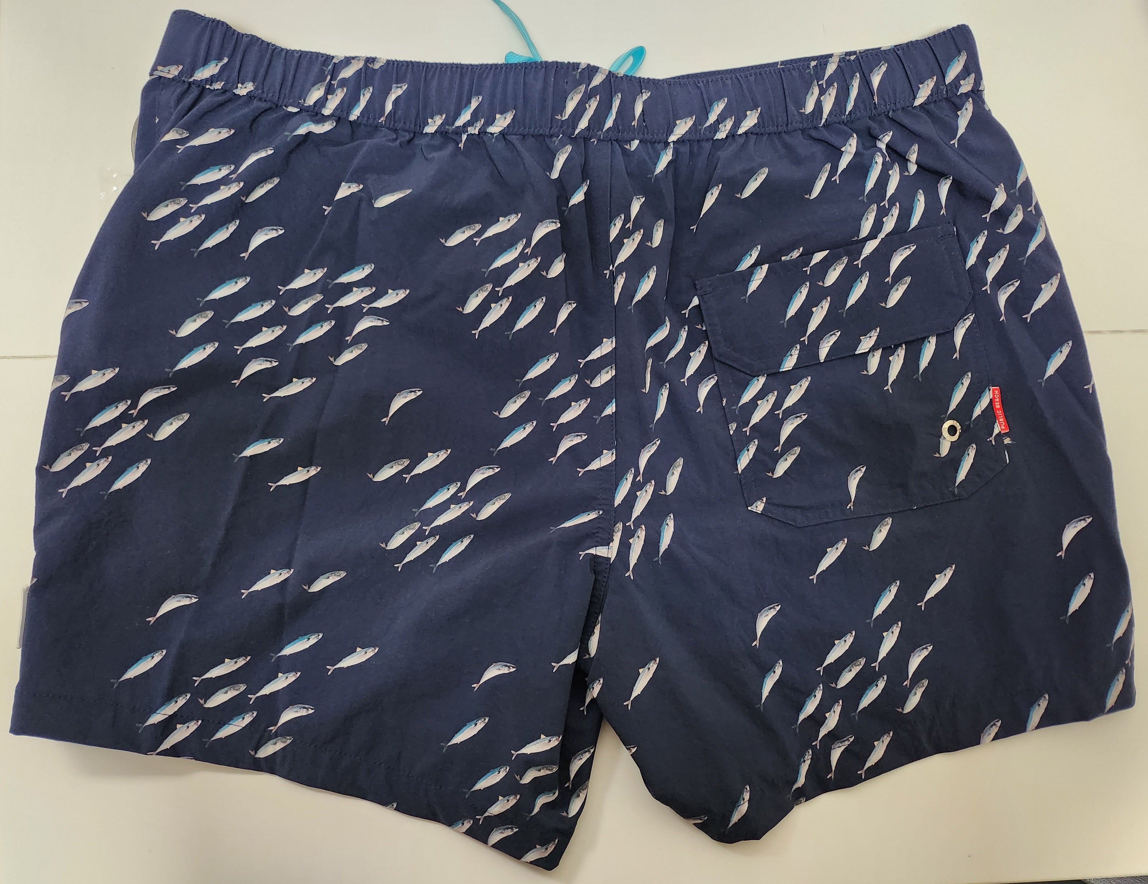 Wholesale,Public Beach, Public Beach Navy Performance Fish Print  6