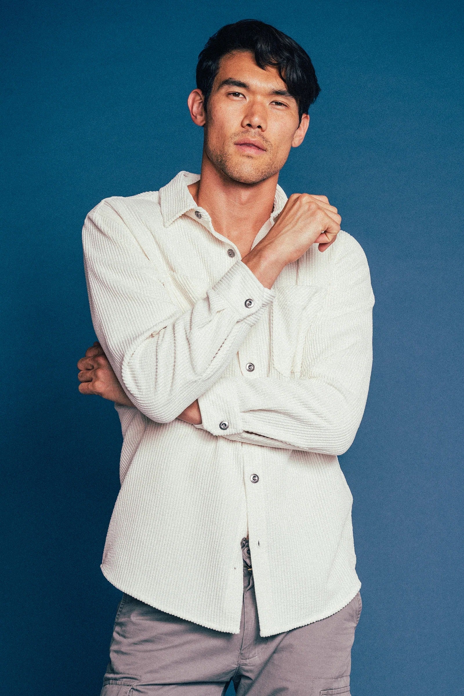 Faire,RNT 23, Original Paperbacks Ivory Corduroy Long Sleeve Shirt, Cream, Extra Extra Large-50-TagXXLLarge-46-TagLMedium-44-TagMSmall-42-TagSExtra Large-48-TagXL