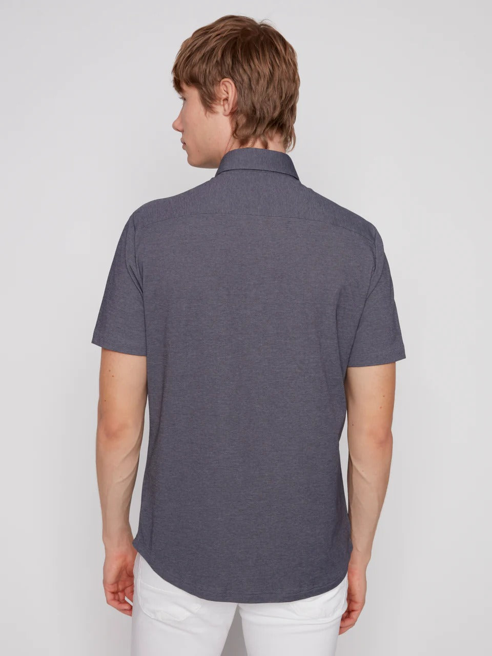 Wholesale,Projek Raw, Projek Raw Indigo Knit Short Sleeve Shirt, Blue, Small-39-TagS