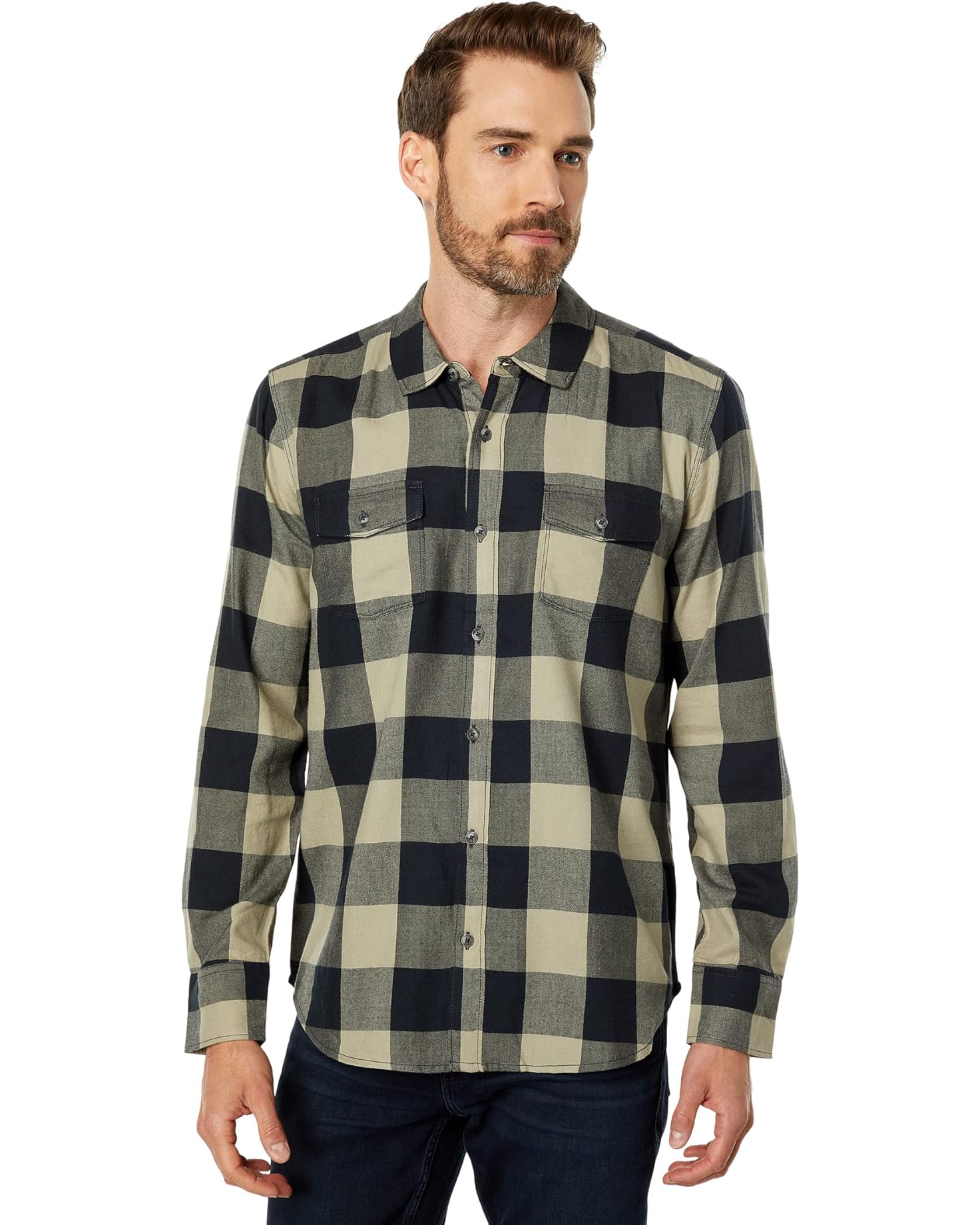 Other,Paige, Paige Black/Tan Everett Shirt, Black, Small-41-TagS