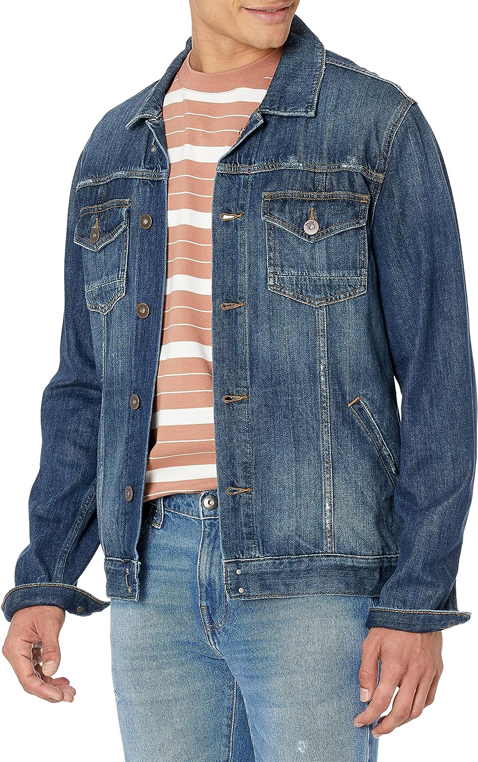 Otrium,Paige, Paige Blue Classic Denim Jacket, Blue, Extra Large-48-TagXL