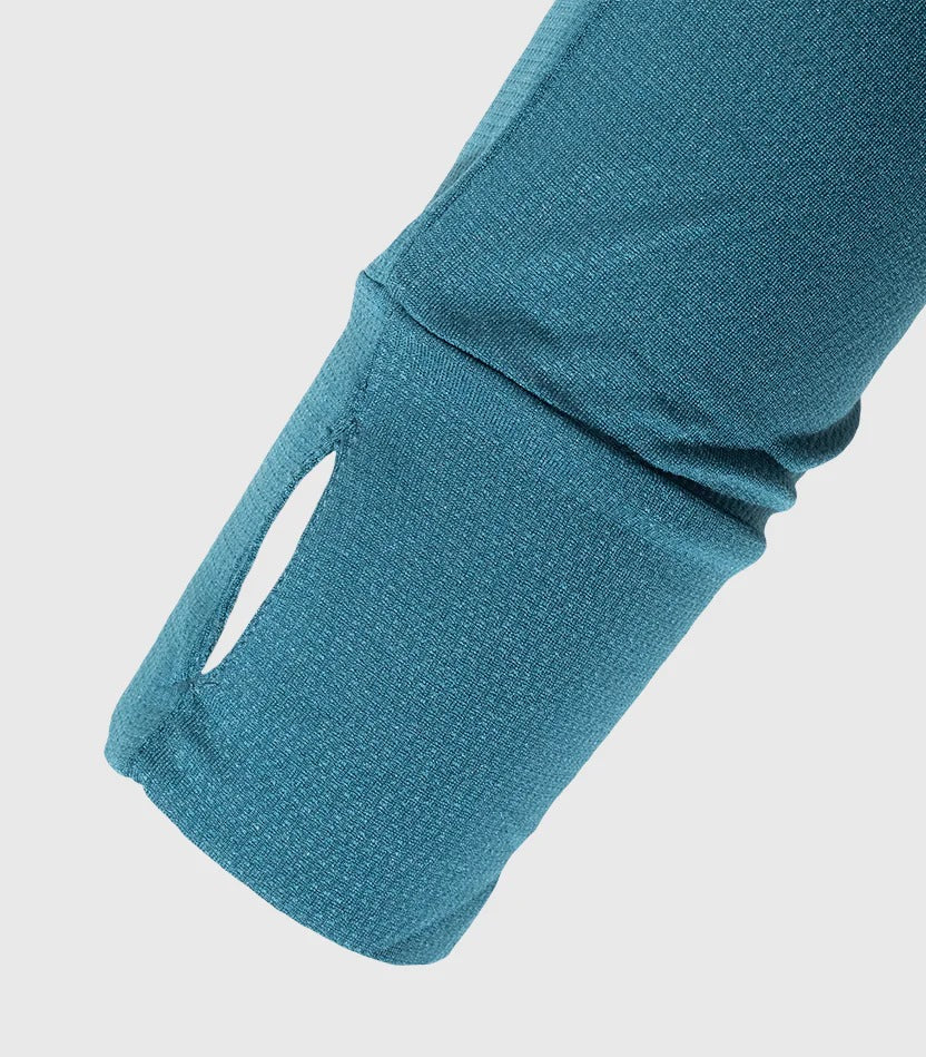 Brand Partner,Koup, Koup Teal Performance Base Layer Hoodie, Blue, Large-44-TagL