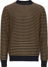 Signal Clothing Navy/Tan Stripe Cotton Sweater