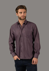 Visconti Black Purple/Black Dotted Performance Stretch Shirt