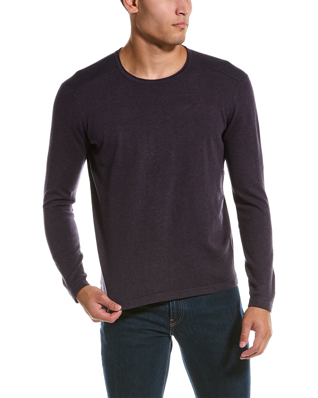 Other,Raffi, Raffi Purple Vanise Yoke Crewneck Sweater, Purple, Extra Large-47-TagXL